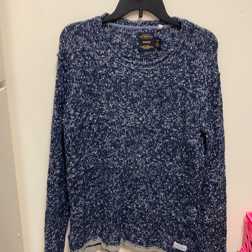 CPO Provisions size M blue white knit sweater